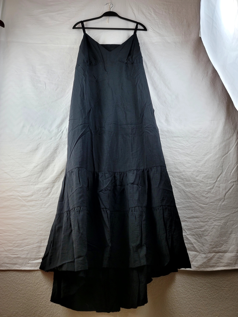 a new day Black Tiered Maxi Slip Dress